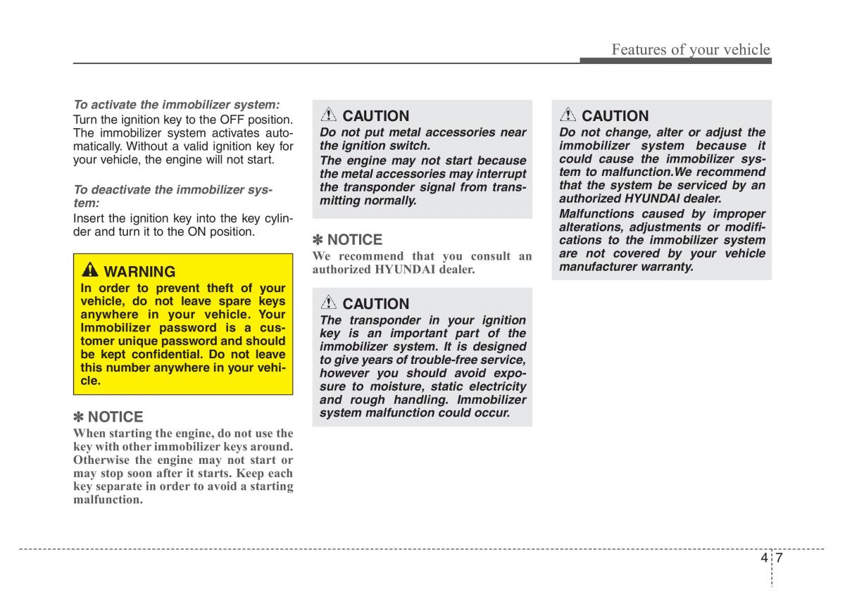 Hyundai Grandeur Azera HG V 5 owners manual / page 84