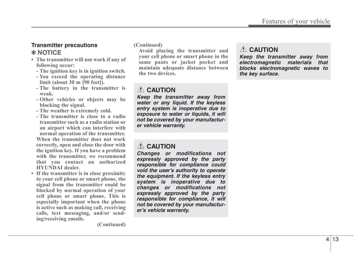 Hyundai Grandeur Azera HG V 5 owners manual / page 90