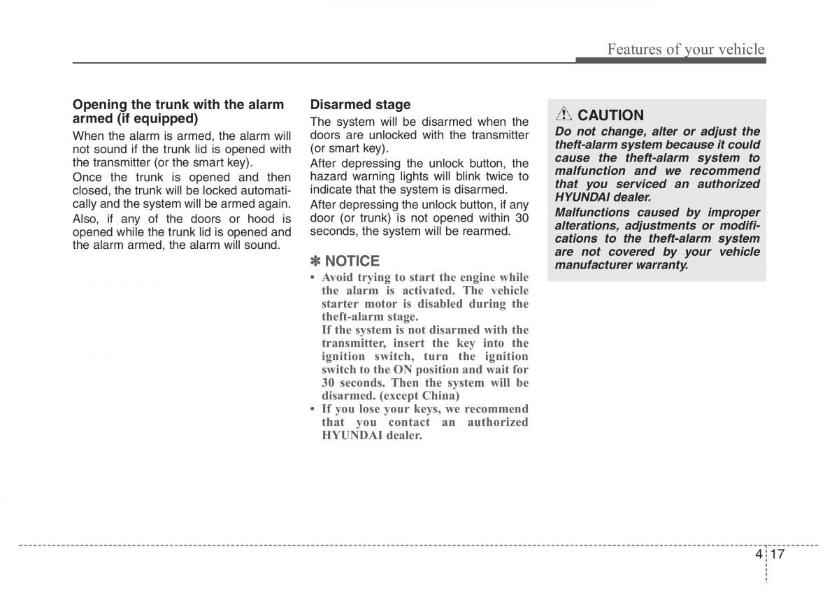 Hyundai Grandeur Azera HG V 5 owners manual / page 94