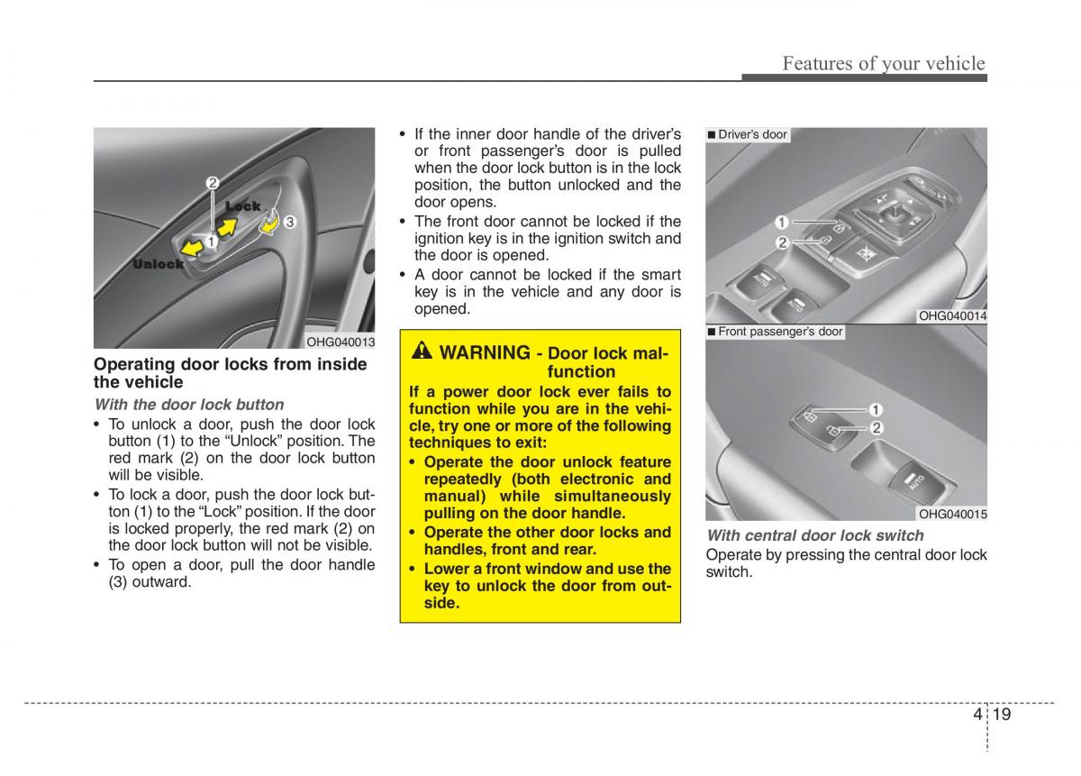 Hyundai Grandeur Azera HG V 5 owners manual / page 96