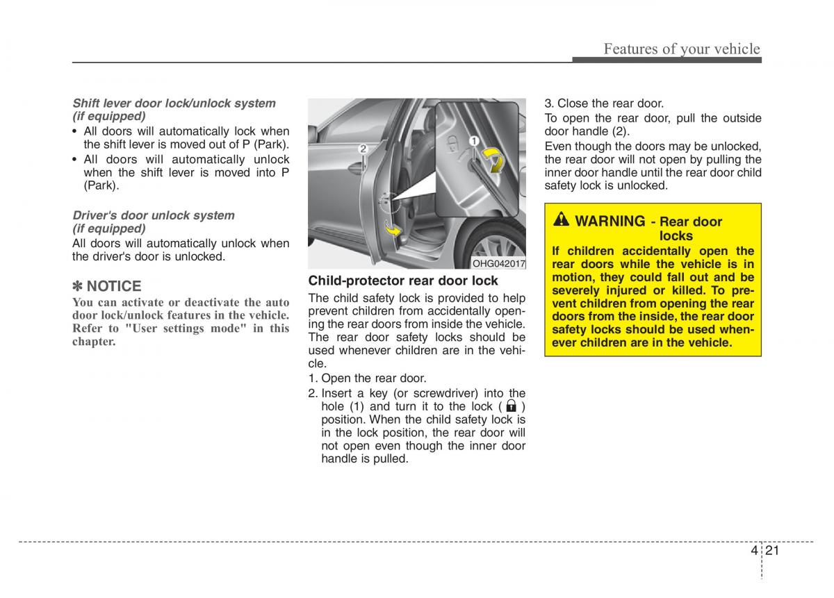 Hyundai Grandeur Azera HG V 5 owners manual / page 98