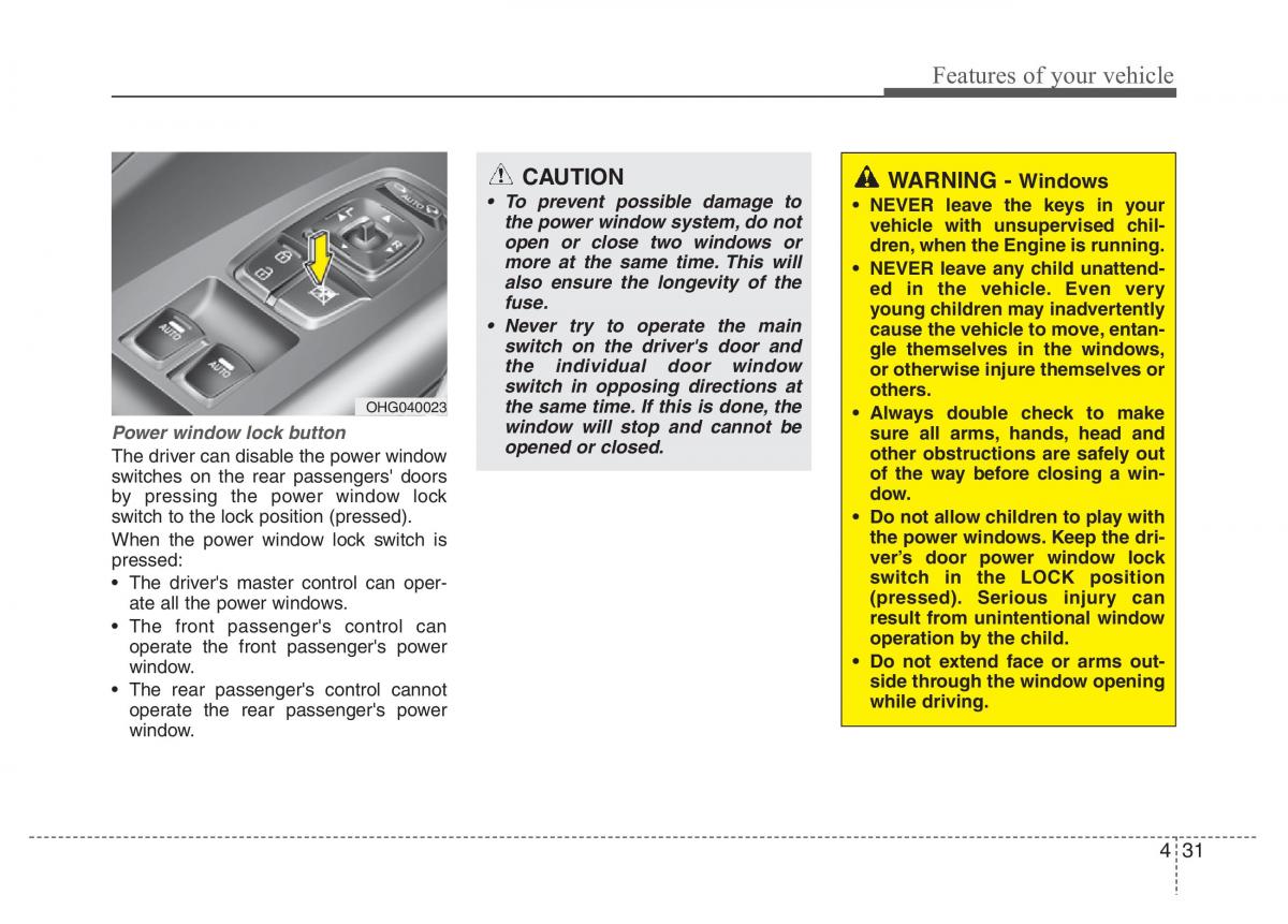 Hyundai Grandeur Azera HG V 5 owners manual / page 108