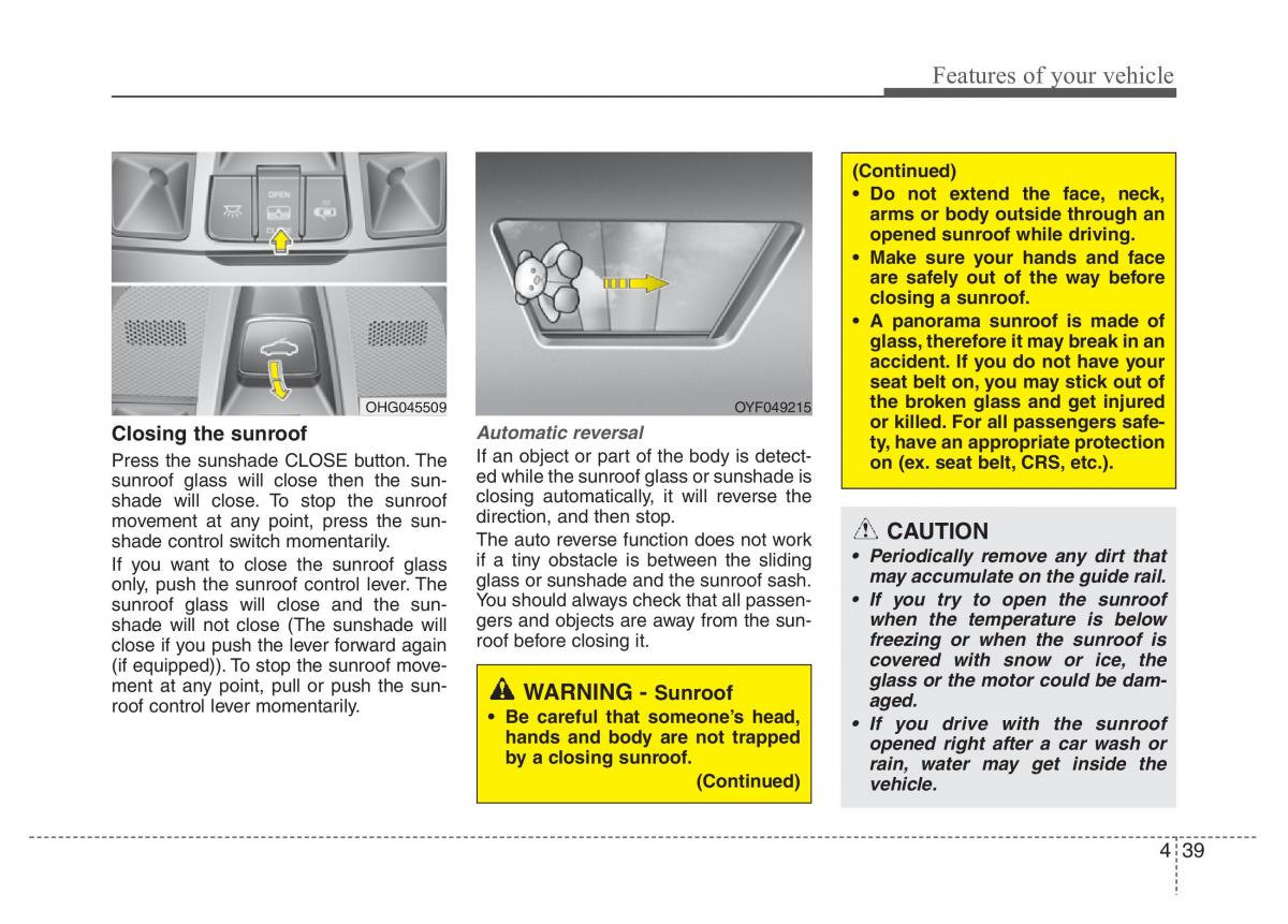 Hyundai Grandeur Azera HG V 5 owners manual / page 116