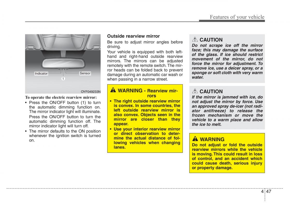 Hyundai Grandeur Azera HG V 5 owners manual / page 124