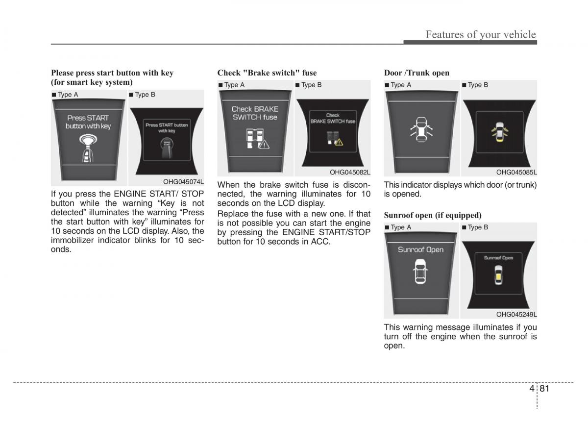 Hyundai Grandeur Azera HG V 5 owners manual / page 158