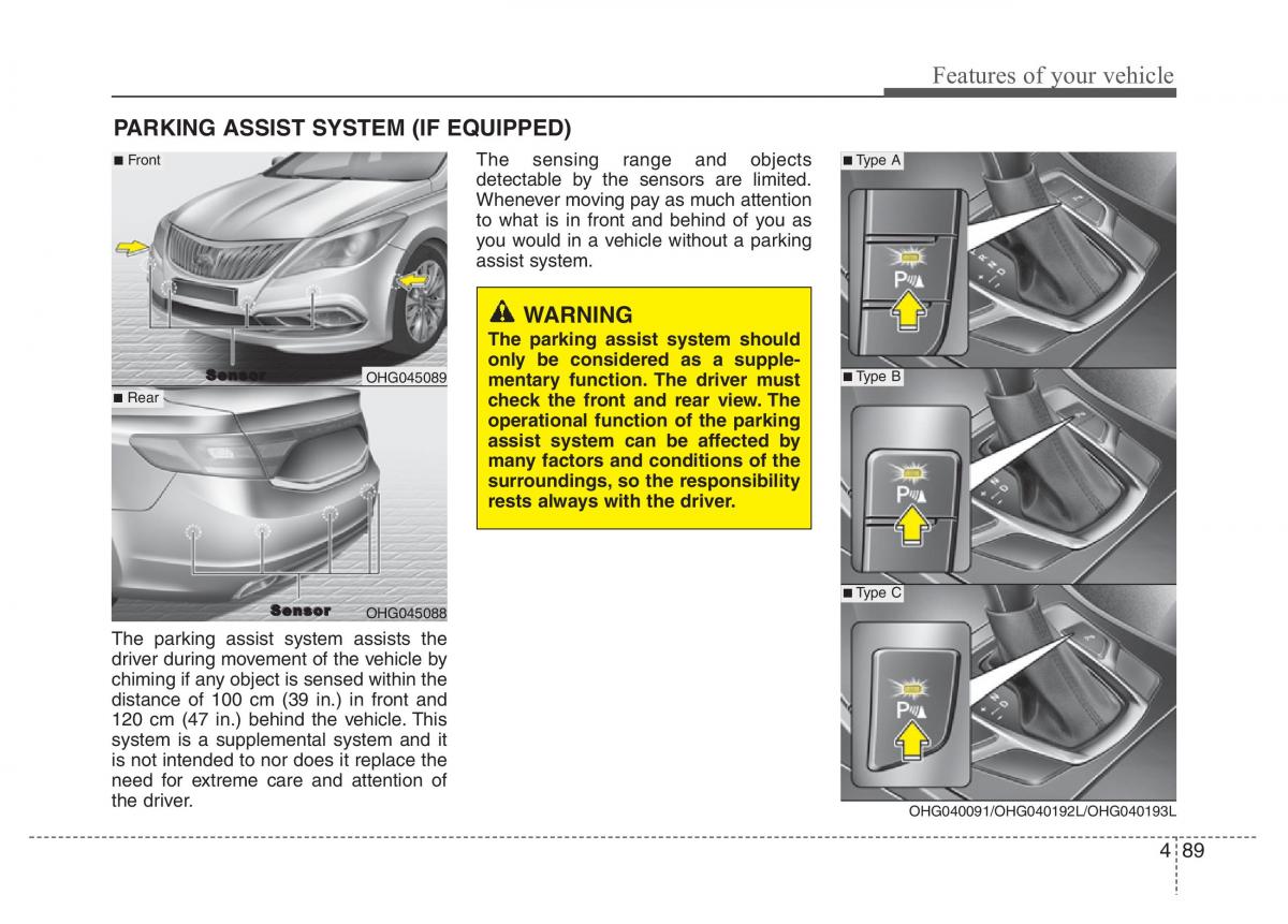 Hyundai Grandeur Azera HG V 5 owners manual / page 166