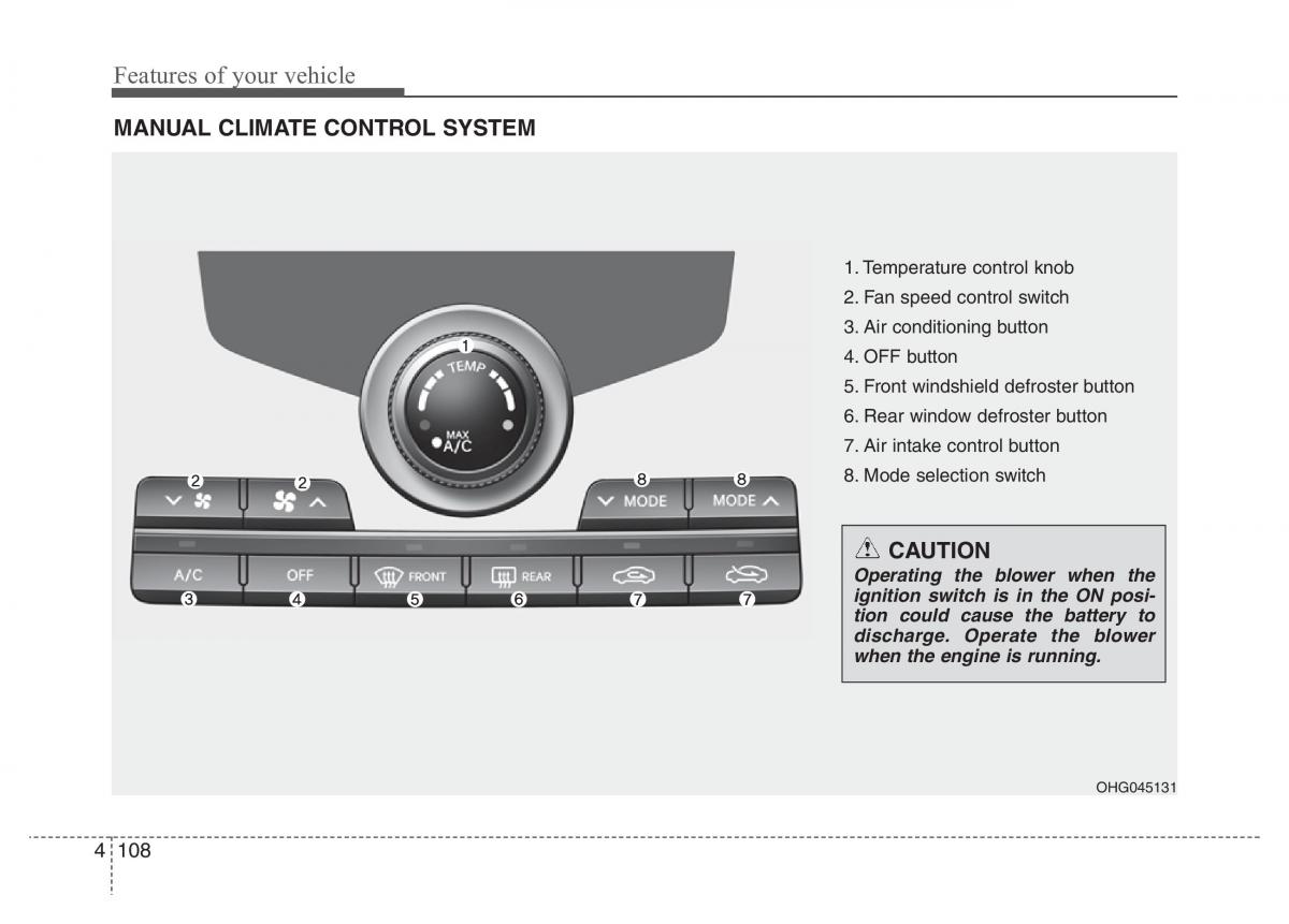 Hyundai Grandeur Azera HG V 5 owners manual / page 185