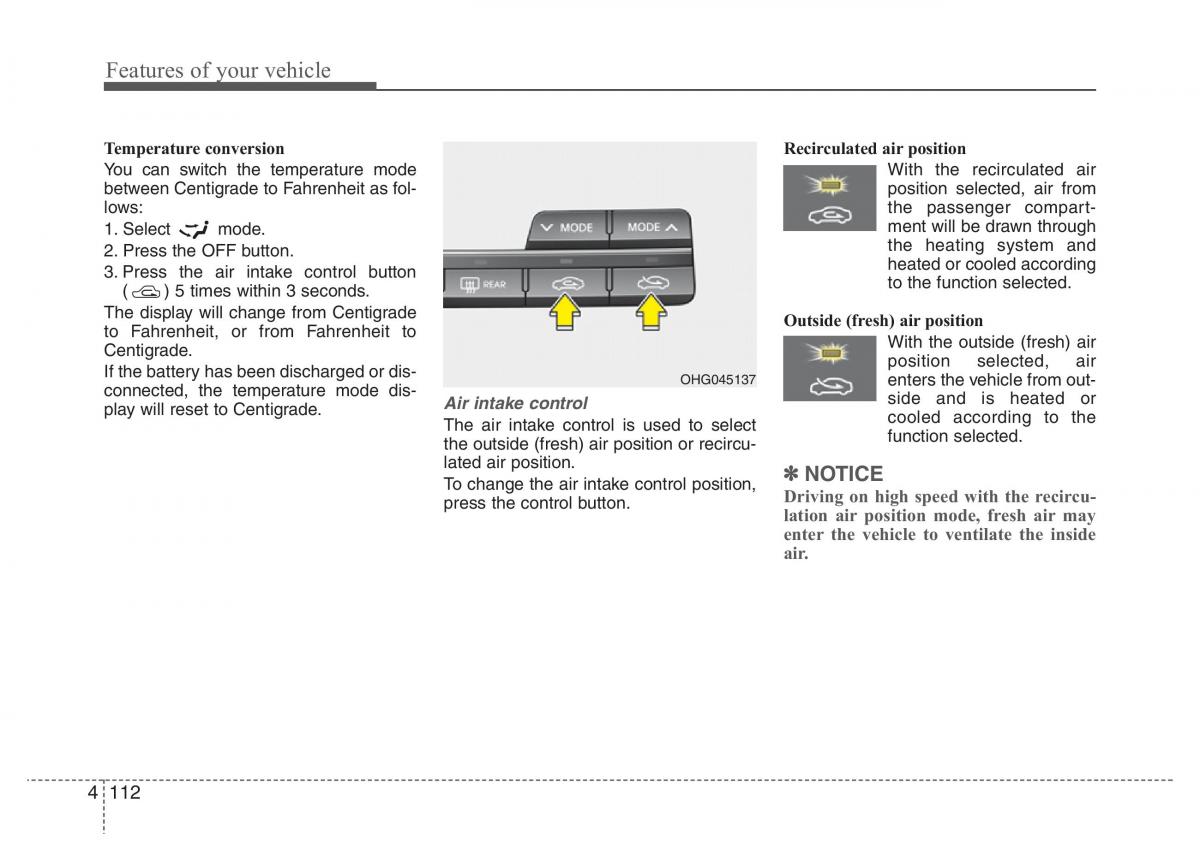 Hyundai Grandeur Azera HG V 5 owners manual / page 189