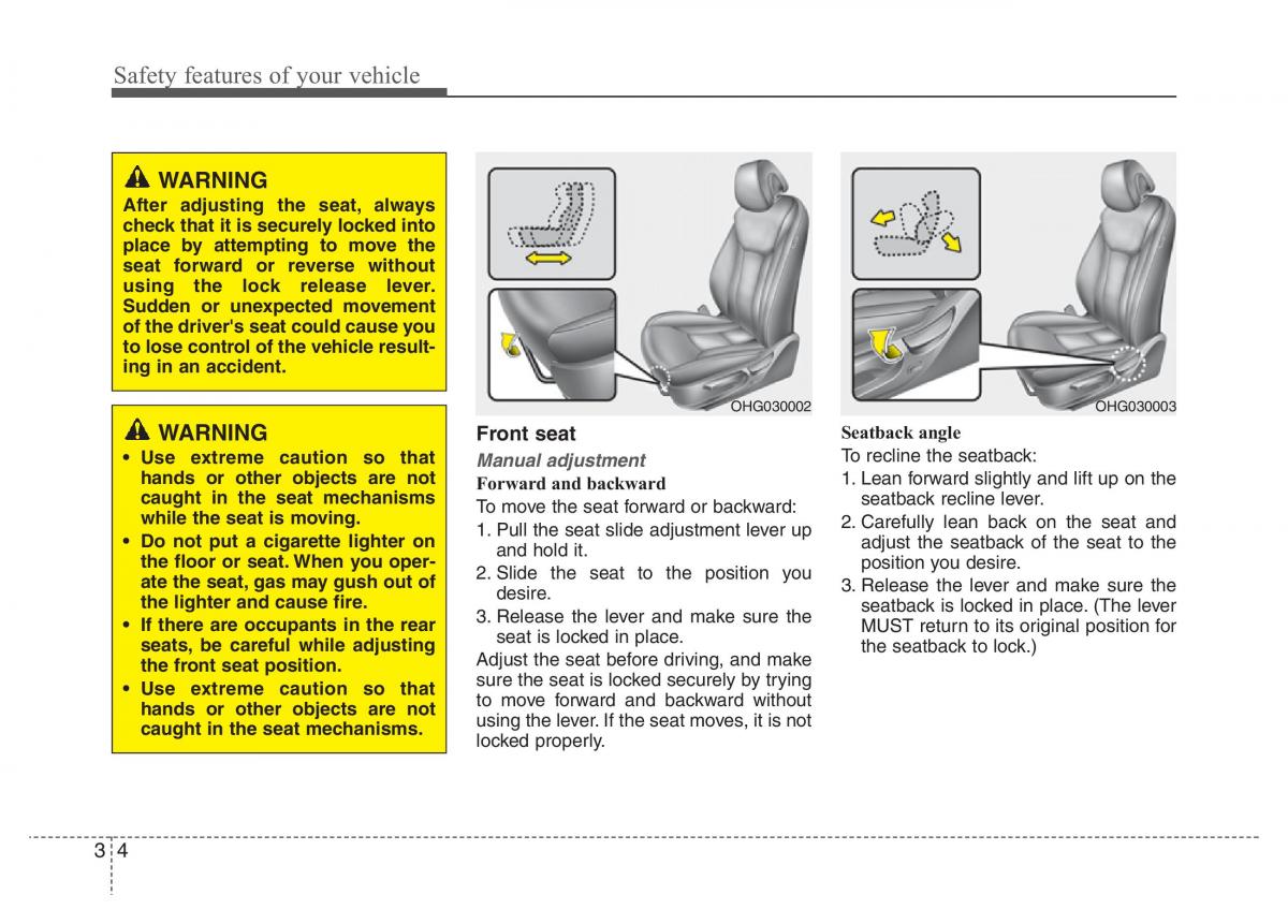 Hyundai Grandeur Azera HG V 5 owners manual / page 20