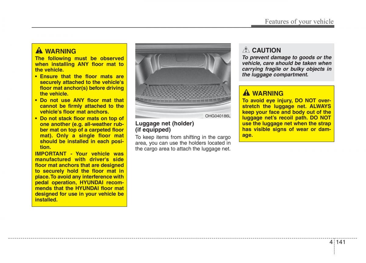 Hyundai Grandeur Azera HG V 5 owners manual / page 218