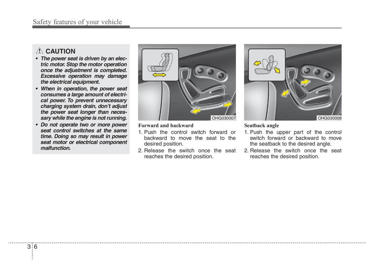 Hyundai Grandeur Azera HG V 5 owners manual / page 22