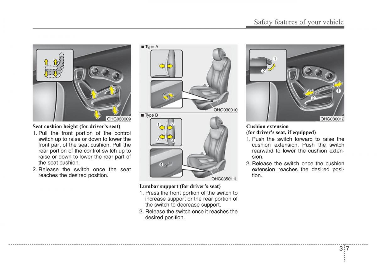 Hyundai Grandeur Azera HG V 5 owners manual / page 23