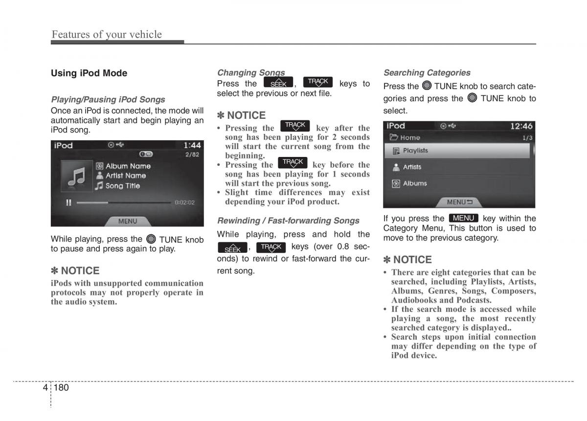 Hyundai Grandeur Azera HG V 5 owners manual / page 257