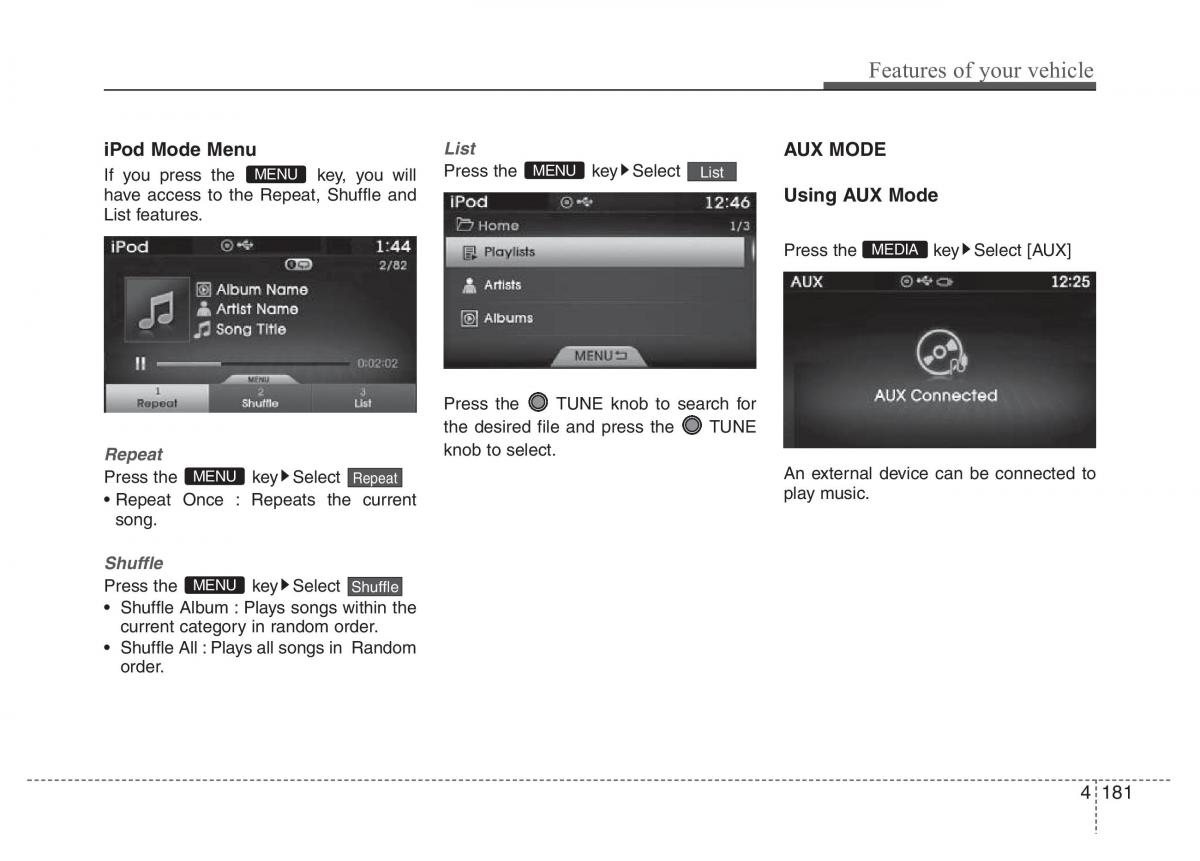 Hyundai Grandeur Azera HG V 5 owners manual / page 258