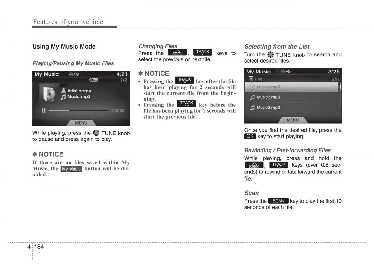 Hyundai Grandeur Azera HG V 5 owners manual / page 261