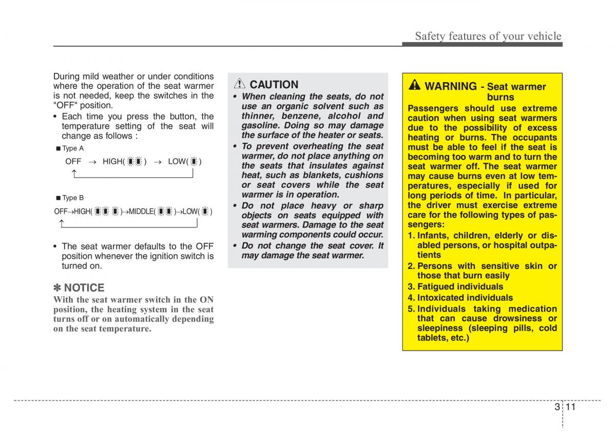 Hyundai Grandeur Azera HG V 5 owners manual / page 27