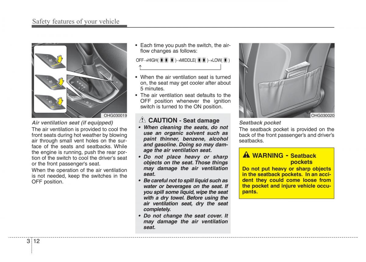 Hyundai Grandeur Azera HG V 5 owners manual / page 28