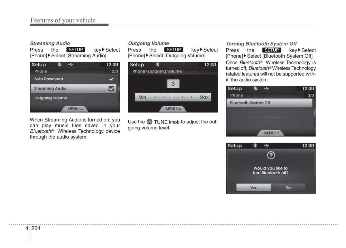 Hyundai Grandeur Azera HG V 5 owners manual / page 281