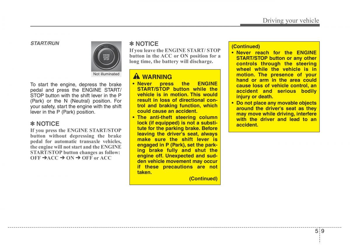 Hyundai Grandeur Azera HG V 5 owners manual / page 292