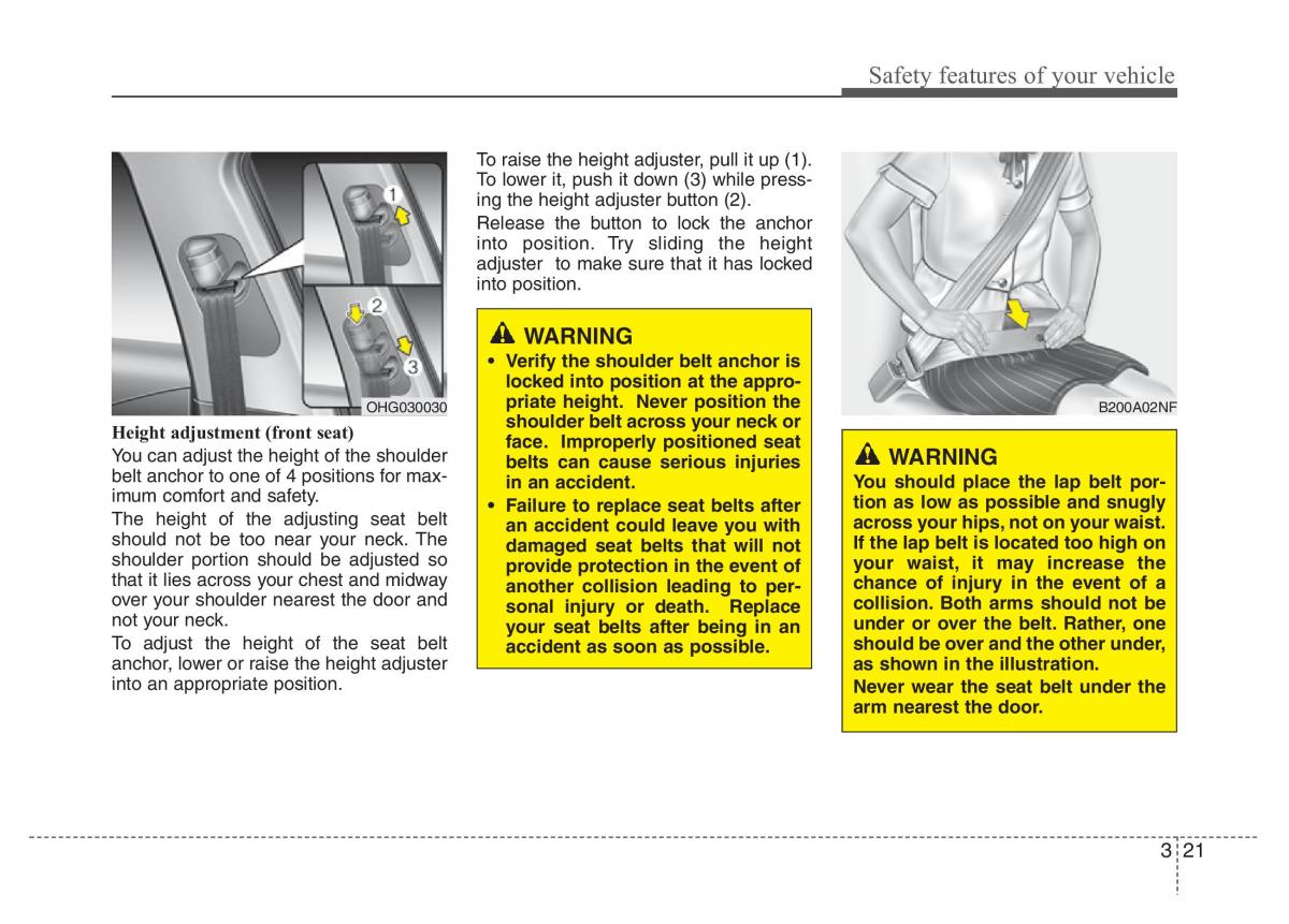 Hyundai Grandeur Azera HG V 5 owners manual / page 37