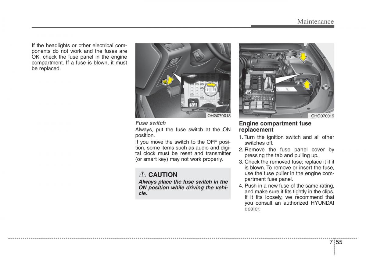 Hyundai Grandeur Azera HG V 5 owners manual / page 437