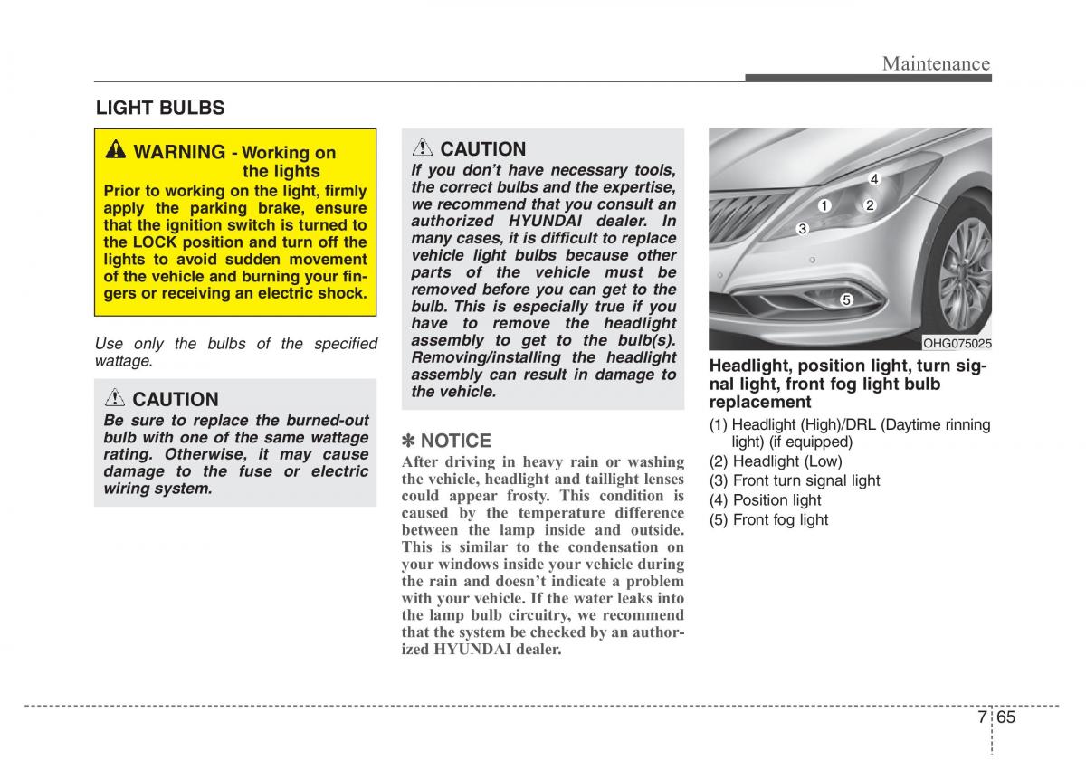 Hyundai Grandeur Azera HG V 5 owners manual / page 447