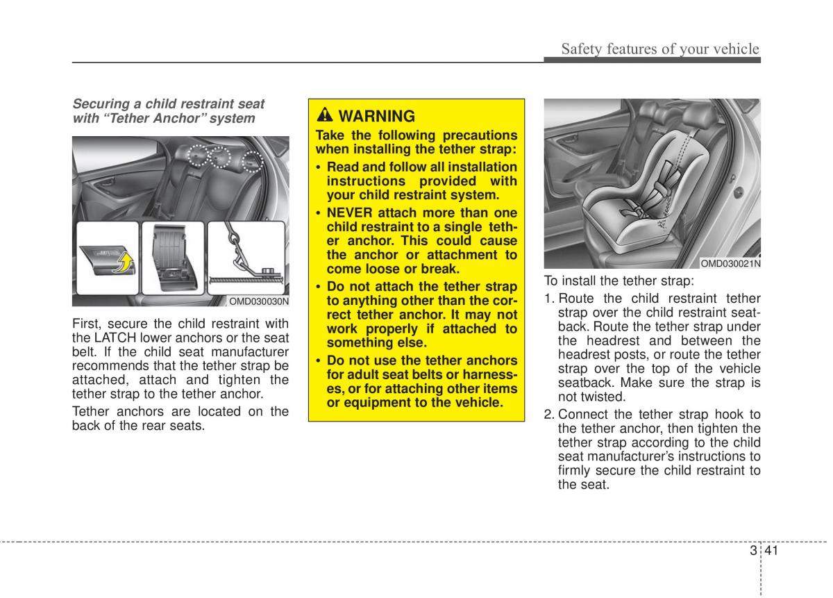 Hyundai Elantra V 5 i35 Avante MD owners manual / page 60