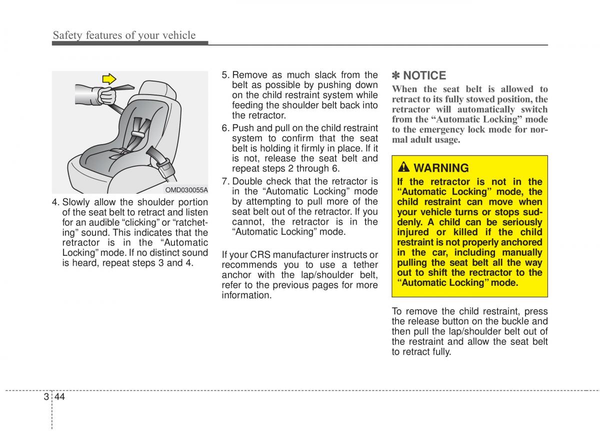 Hyundai Elantra V 5 i35 Avante MD owners manual / page 63