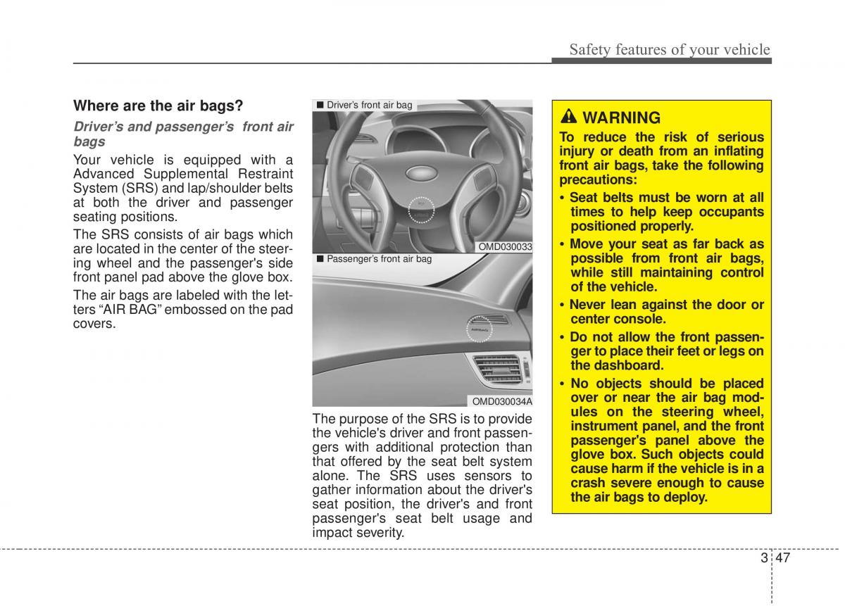 Hyundai Elantra V 5 i35 Avante MD owners manual / page 66