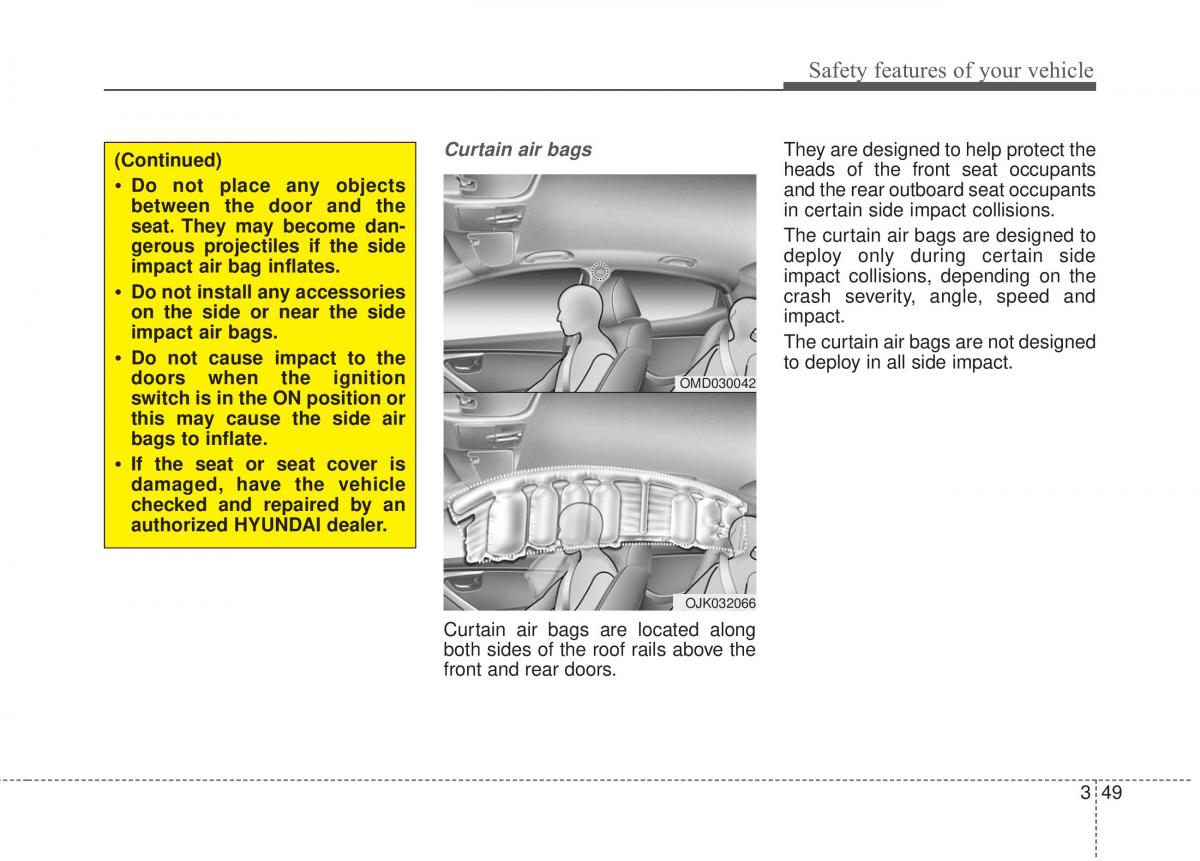 Hyundai Elantra V 5 i35 Avante MD owners manual / page 68