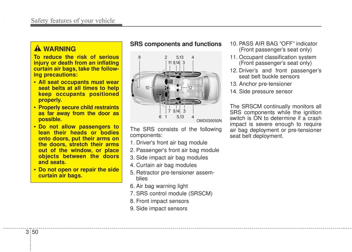 Hyundai Elantra V 5 i35 Avante MD owners manual / page 69