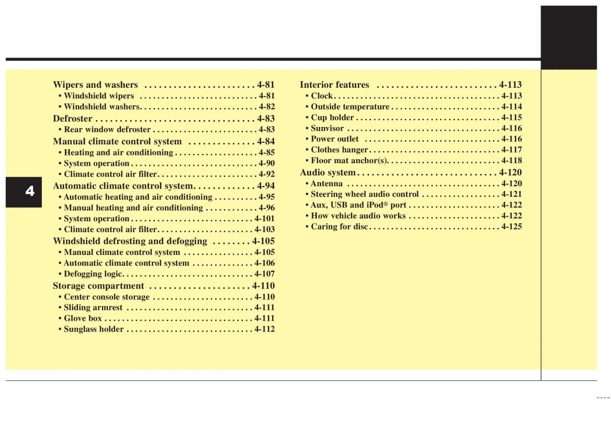 Hyundai Elantra V 5 i35 Avante MD owners manual / page 88