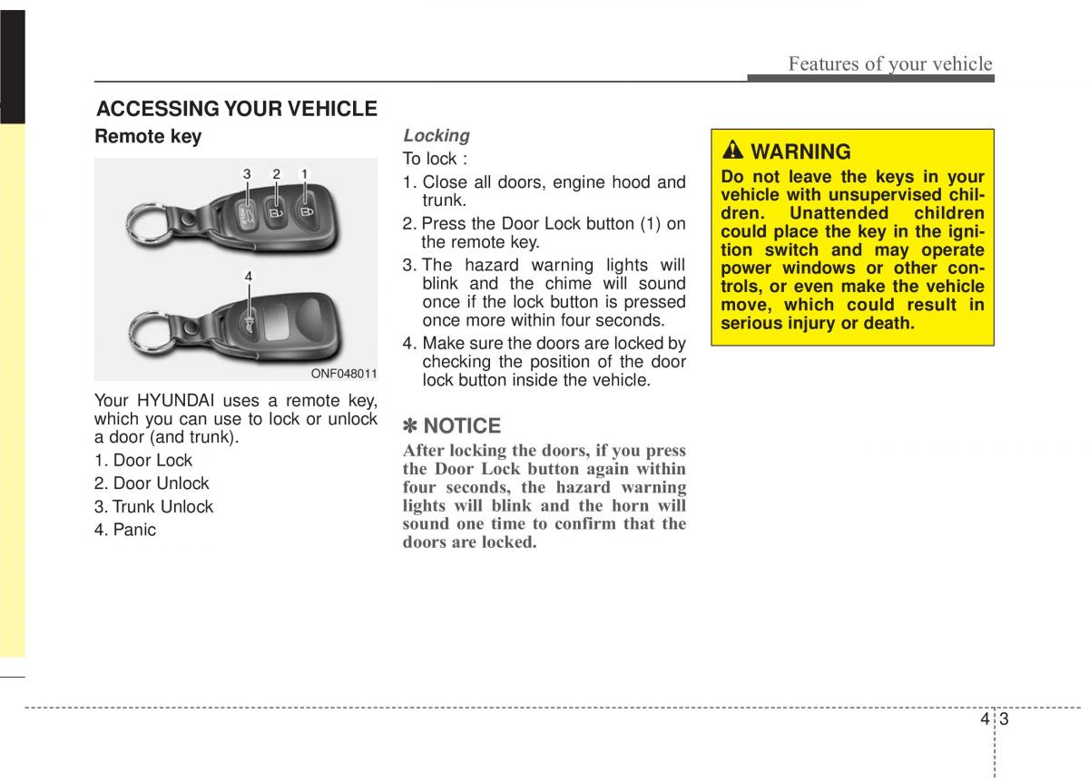 Hyundai Elantra V 5 i35 Avante MD owners manual / page 89