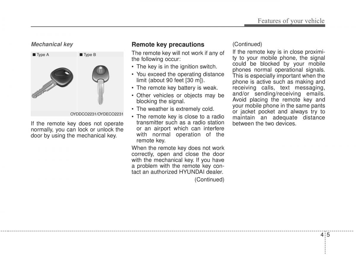 Hyundai Elantra V 5 i35 Avante MD owners manual / page 91