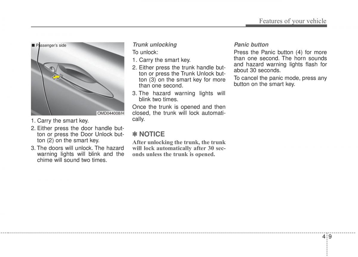 Hyundai Elantra V 5 i35 Avante MD owners manual / page 95