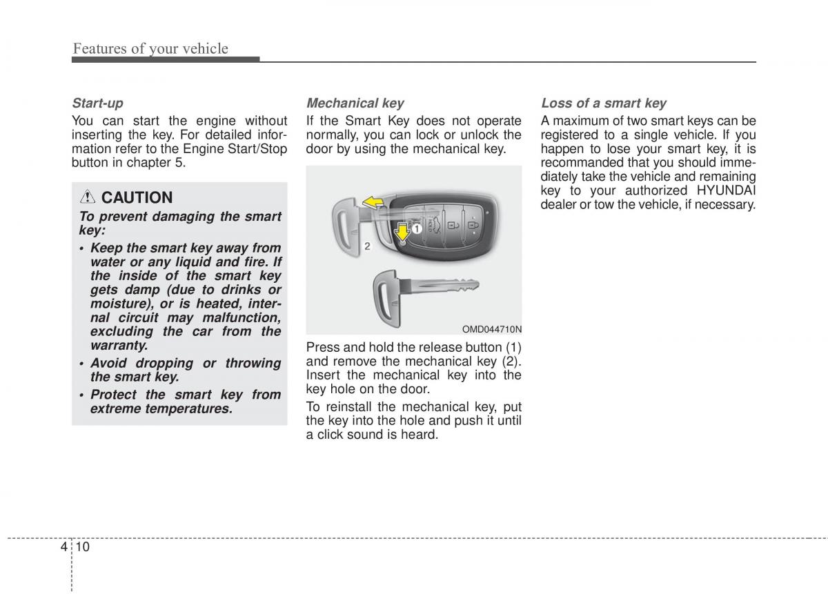 Hyundai Elantra V 5 i35 Avante MD owners manual / page 96