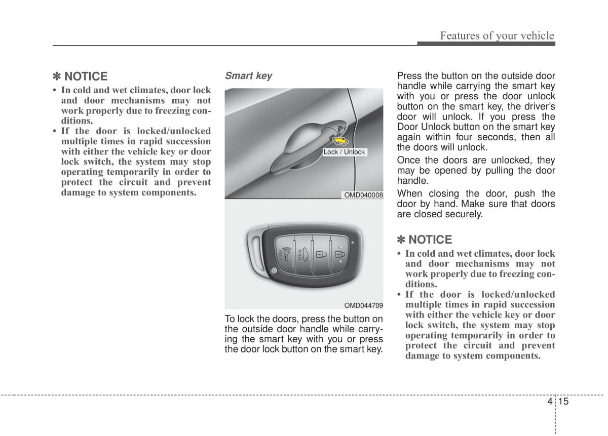 Hyundai Elantra V 5 i35 Avante MD owners manual / page 101