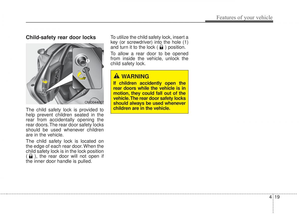 Hyundai Elantra V 5 i35 Avante MD owners manual / page 105