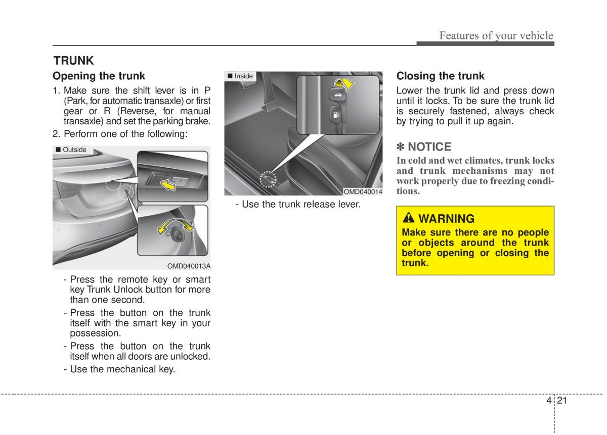 Hyundai Elantra V 5 i35 Avante MD owners manual / page 107