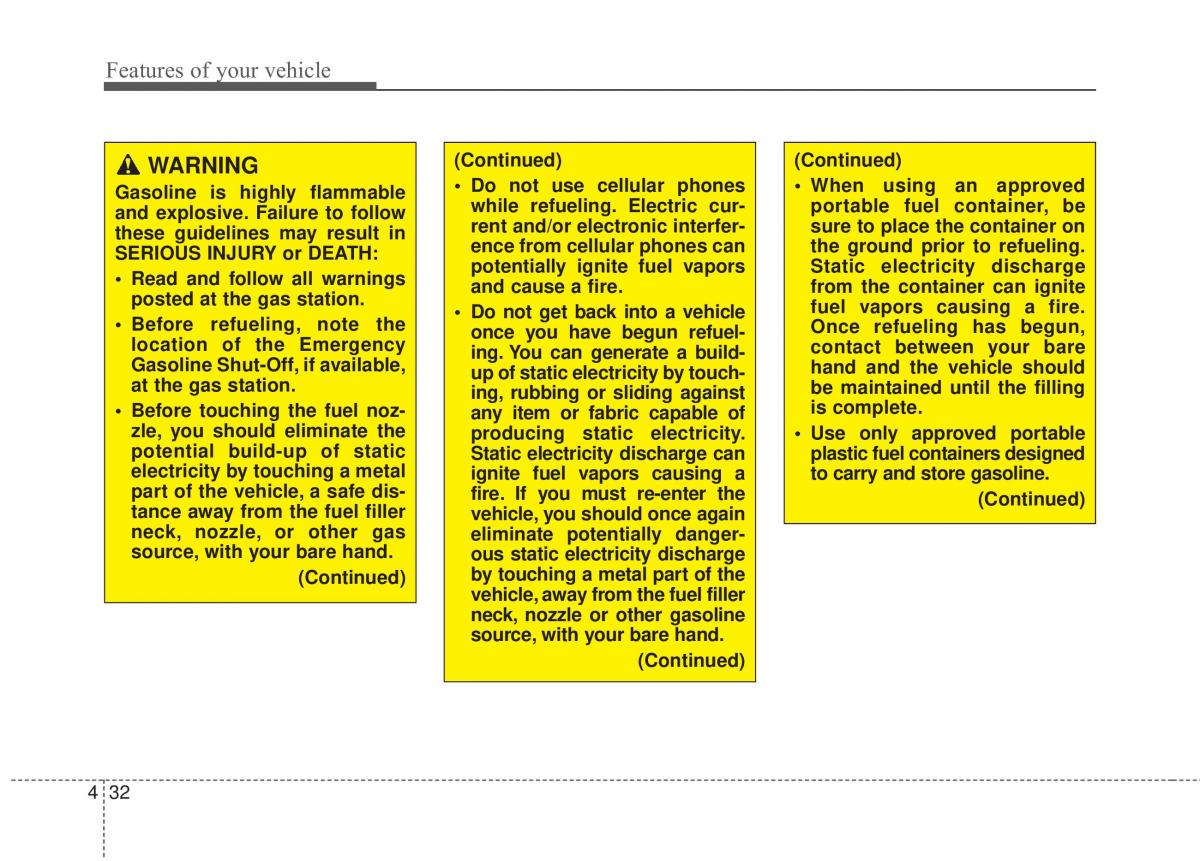 Hyundai Elantra V 5 i35 Avante MD owners manual / page 118