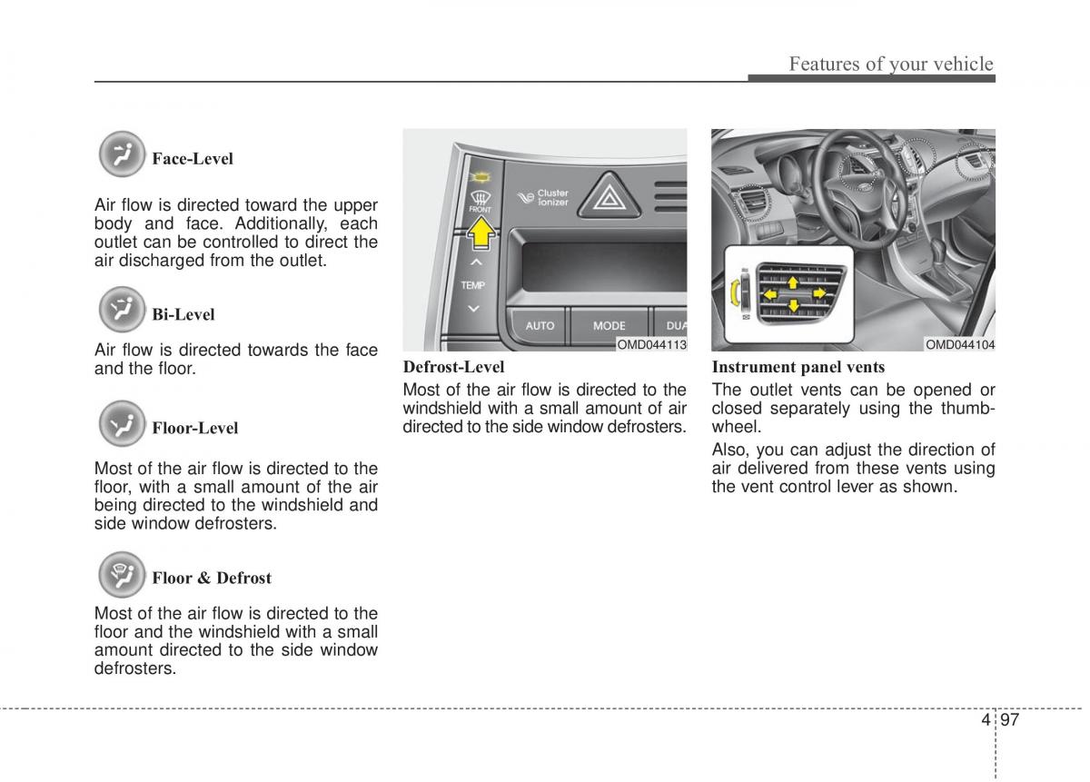 Hyundai Elantra V 5 i35 Avante MD owners manual / page 183