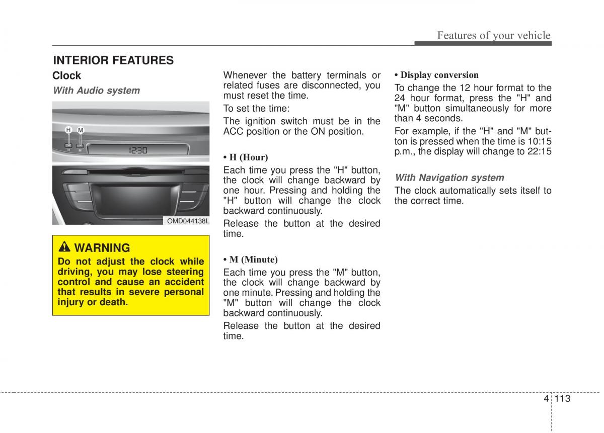 Hyundai Elantra V 5 i35 Avante MD owners manual / page 199