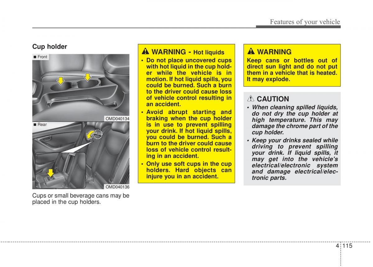 Hyundai Elantra V 5 i35 Avante MD owners manual / page 201