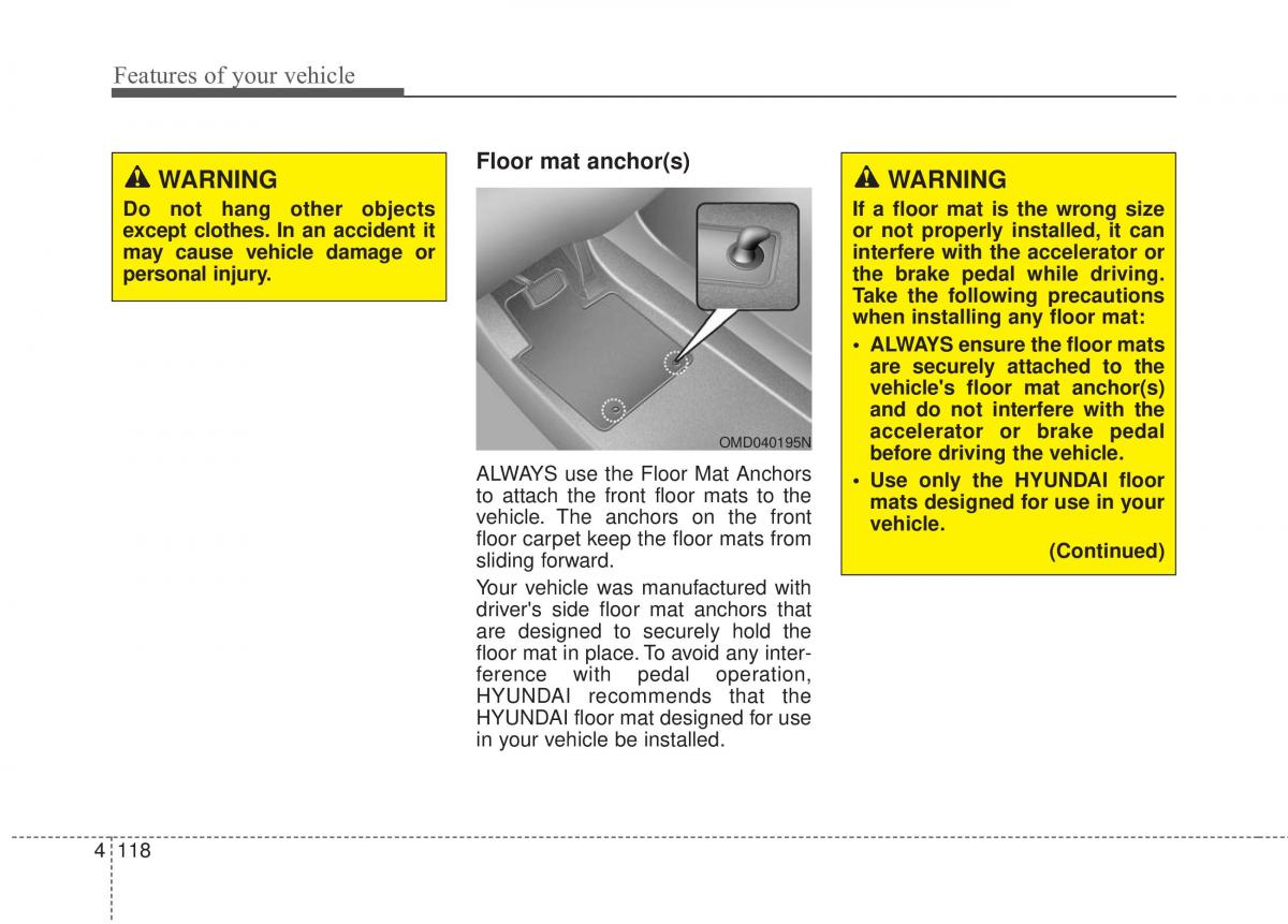 Hyundai Elantra V 5 i35 Avante MD owners manual / page 204