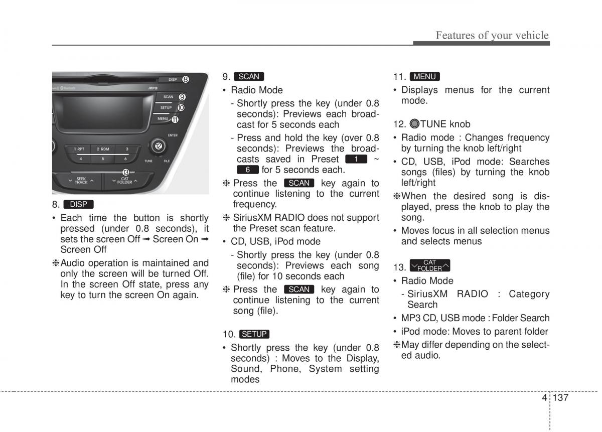 Hyundai Elantra V 5 i35 Avante MD owners manual / page 223