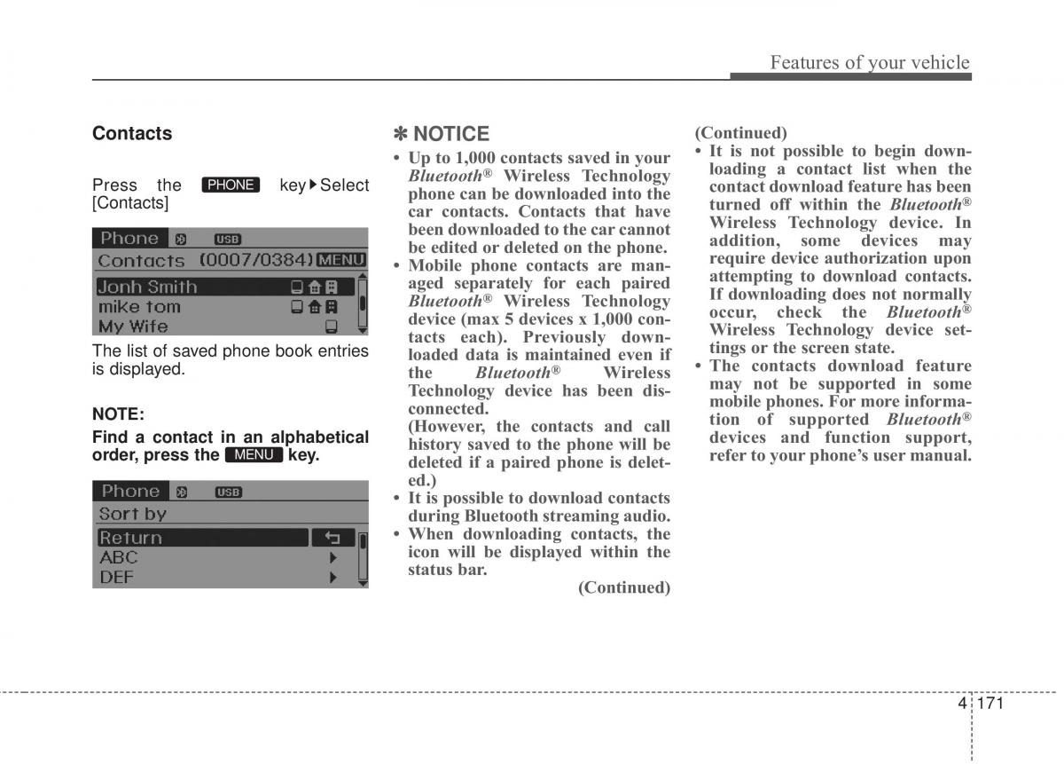 Hyundai Elantra V 5 i35 Avante MD owners manual / page 257