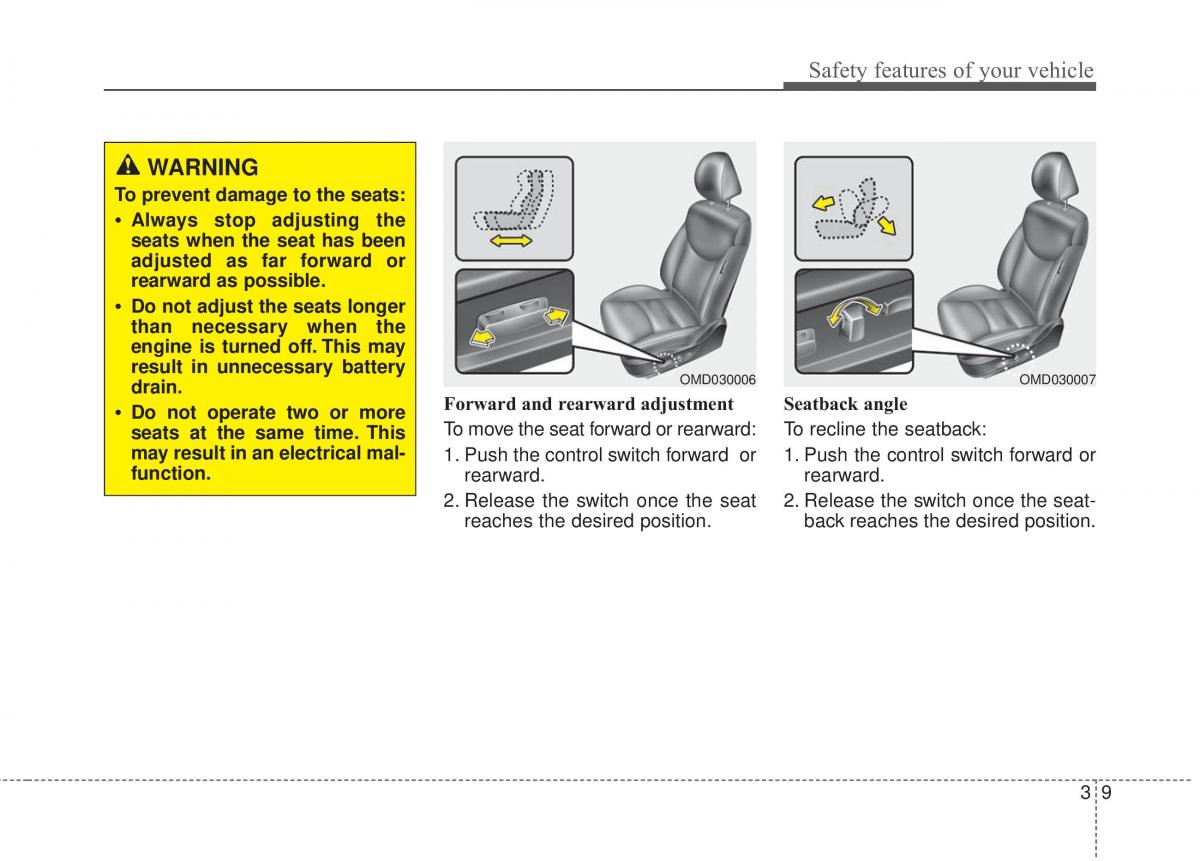 Hyundai Elantra V 5 i35 Avante MD owners manual / page 28