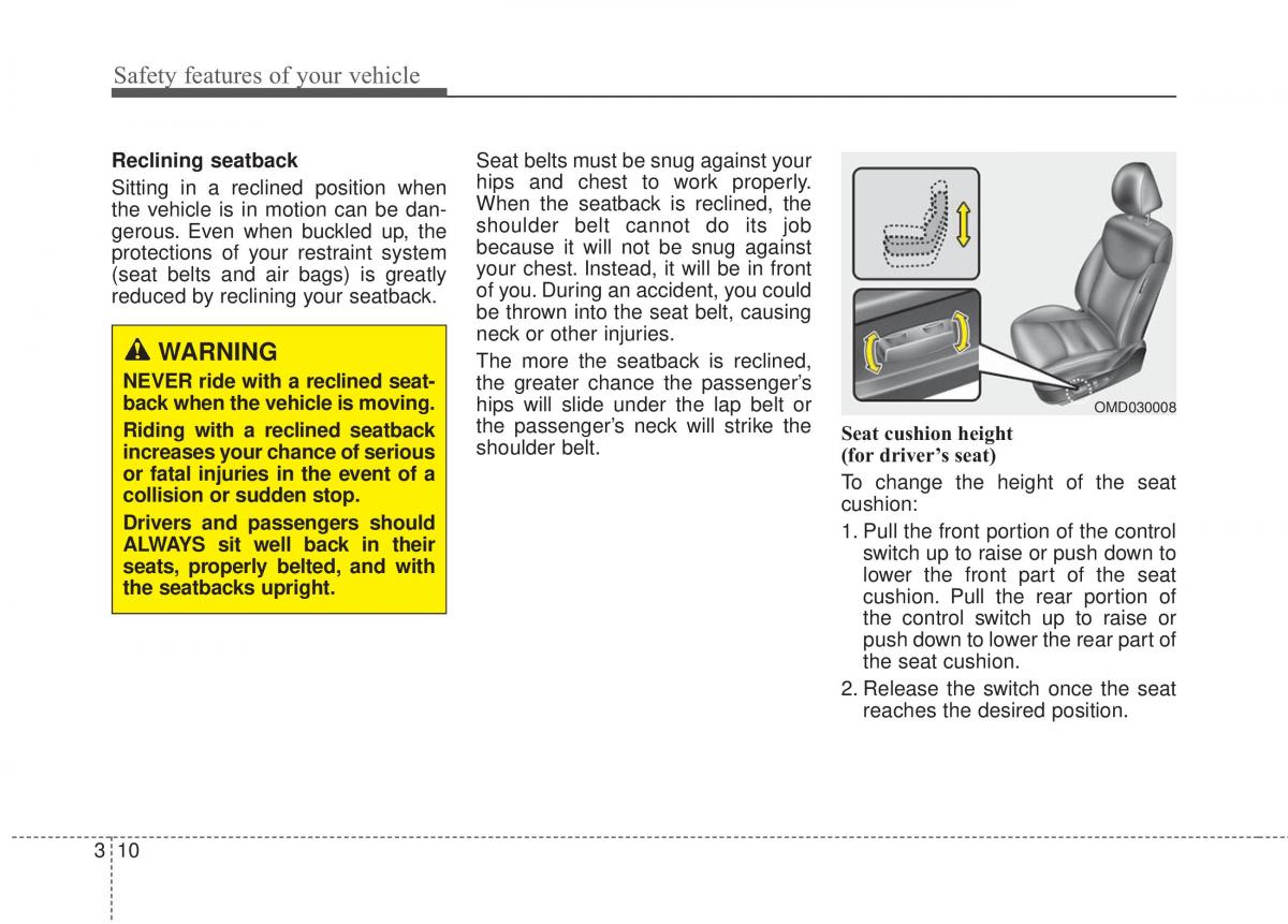 Hyundai Elantra V 5 i35 Avante MD owners manual / page 29