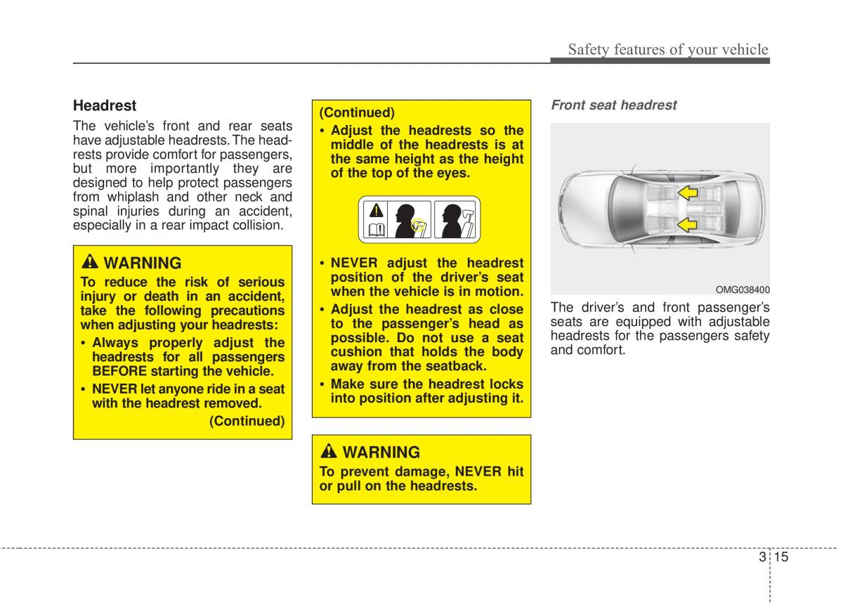 Hyundai Elantra V 5 i35 Avante MD owners manual / page 34