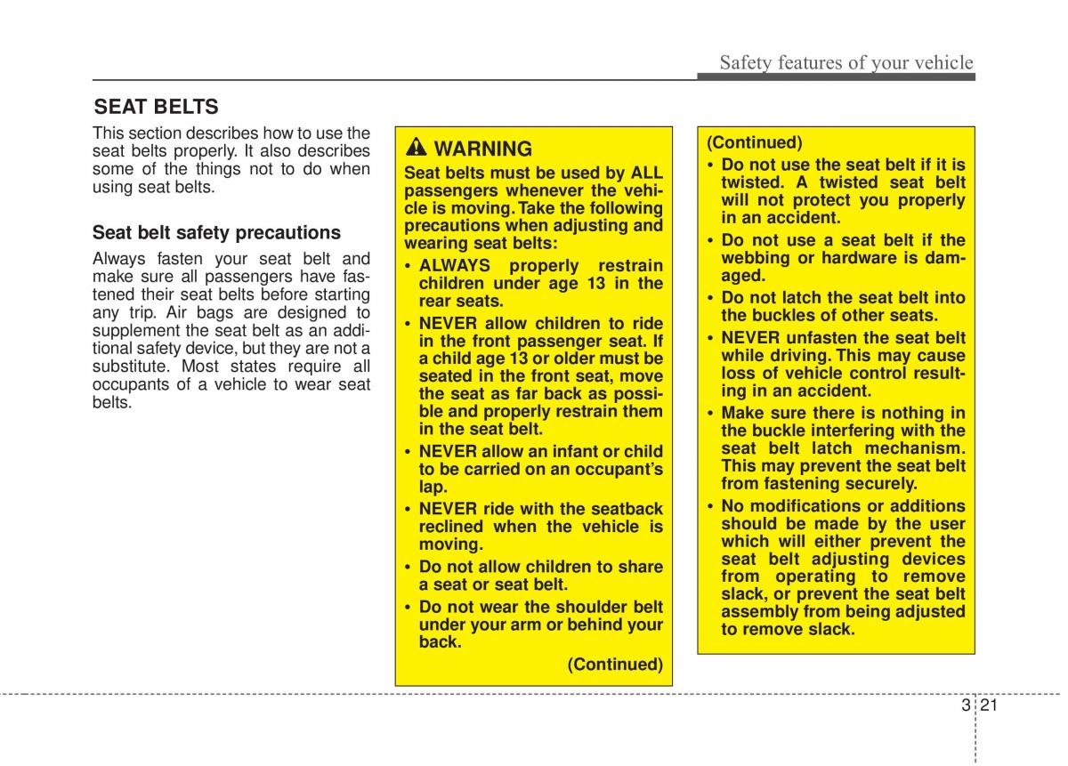 Hyundai Elantra V 5 i35 Avante MD owners manual / page 40